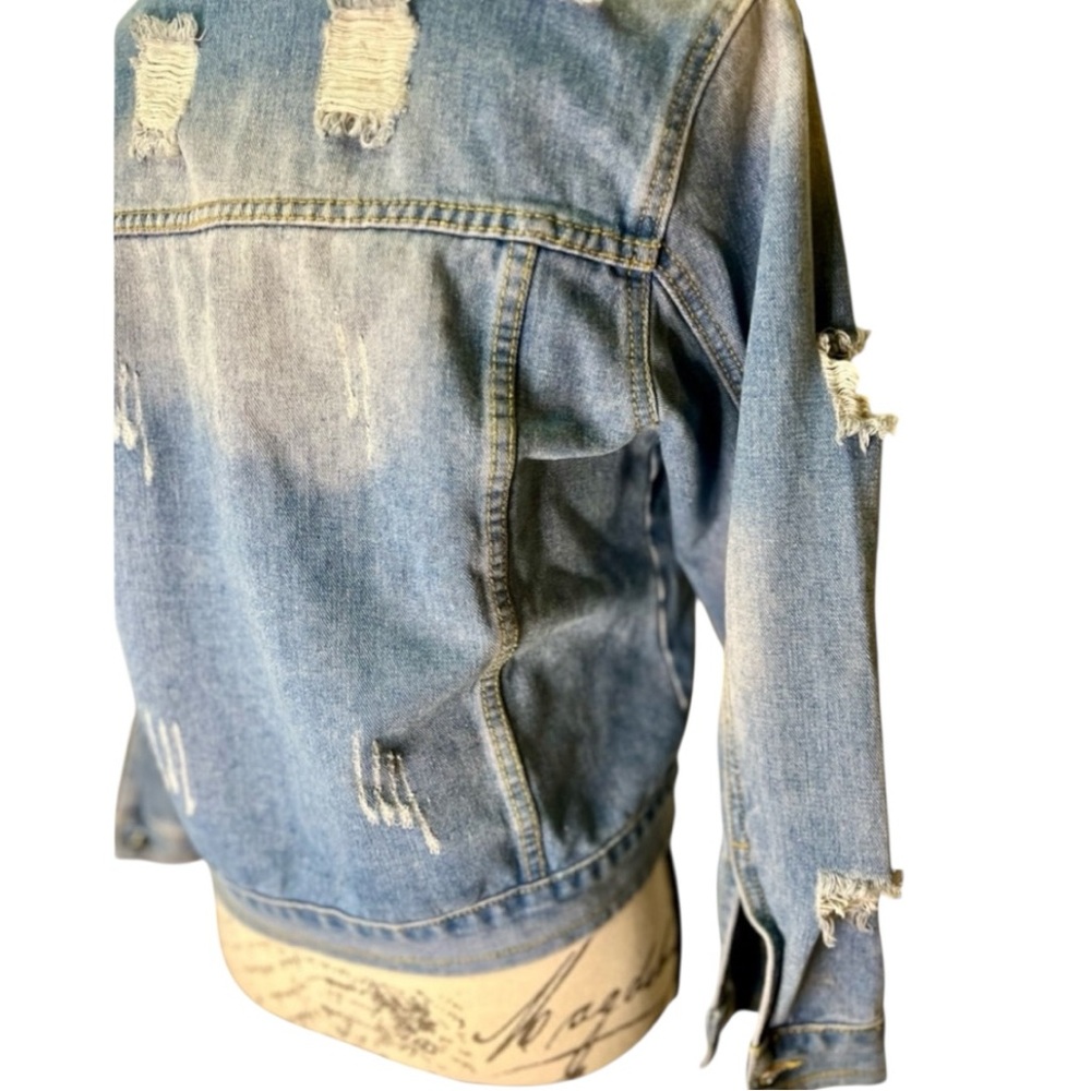 Womenβs Denim Jacket Size M Medium - Picture 9 of 16